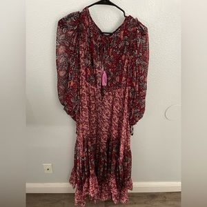 Free People flowing sheer dress in medium.